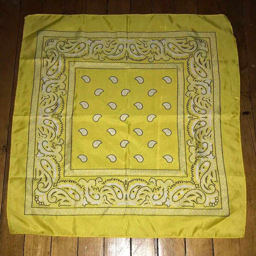 Yellow Paisley Bandana Scarf